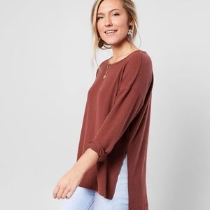 Buckle Brushed Knit Top